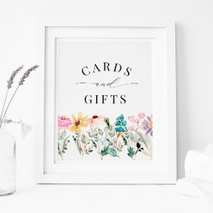 Poster Little Wildflower Cards & Gifts Sign