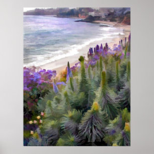 Poster Littoral fleurissant