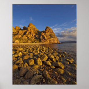 Poster Littoral rocheux sur Isla Carmen dans le golfe de