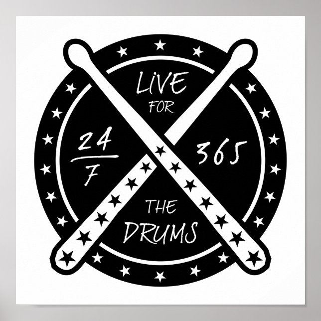 Poster Live For The Drums (Devant)