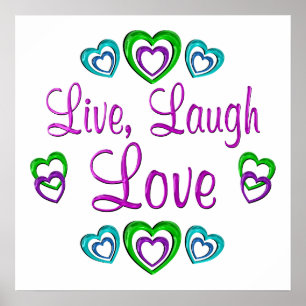 Poster Live Laugh Love