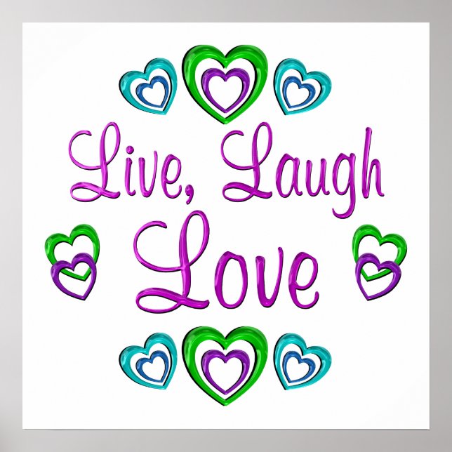 Poster Live Laugh Love (Devant)