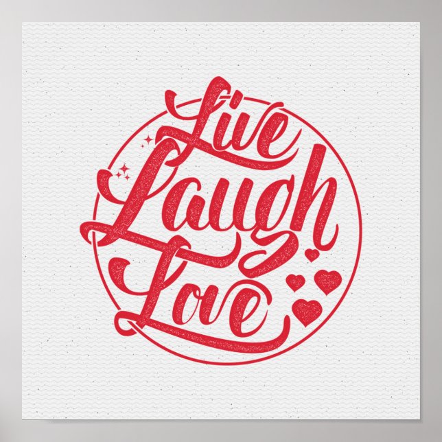 Poster Live Laugh Love (Devant)