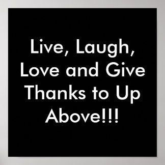 Poster Live, Laugh, Love