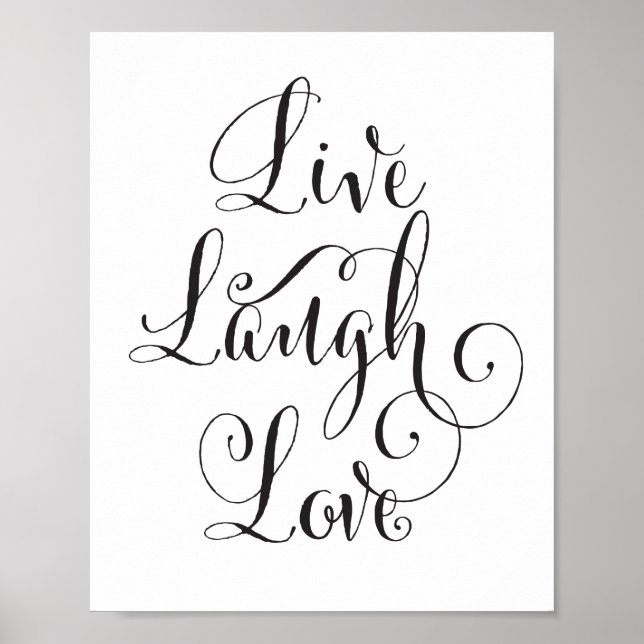 Poster Live, Laugh, Love art print (Devant)