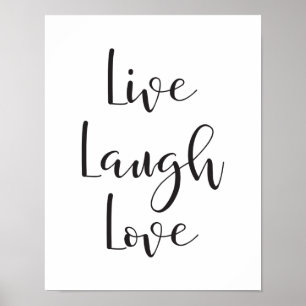 Poster Live Laugh Love, Motivational, Inspirational Print
