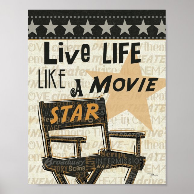 Poster Live Life Like a Movie Star (Devant)