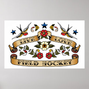 Poster Live Love Field Hockey