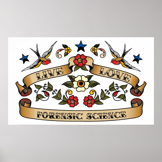 Poster Live Love Forensic Science (Devant)