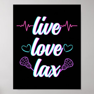 Poster Live Love Lacrosse Lacrosse Lover Pour Femmes Fill