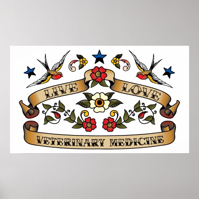 Poster Live Love médecine vétérinaire (Devant)