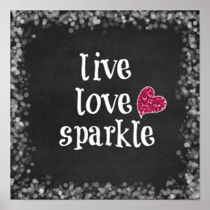 Poster Live Love Sparkle