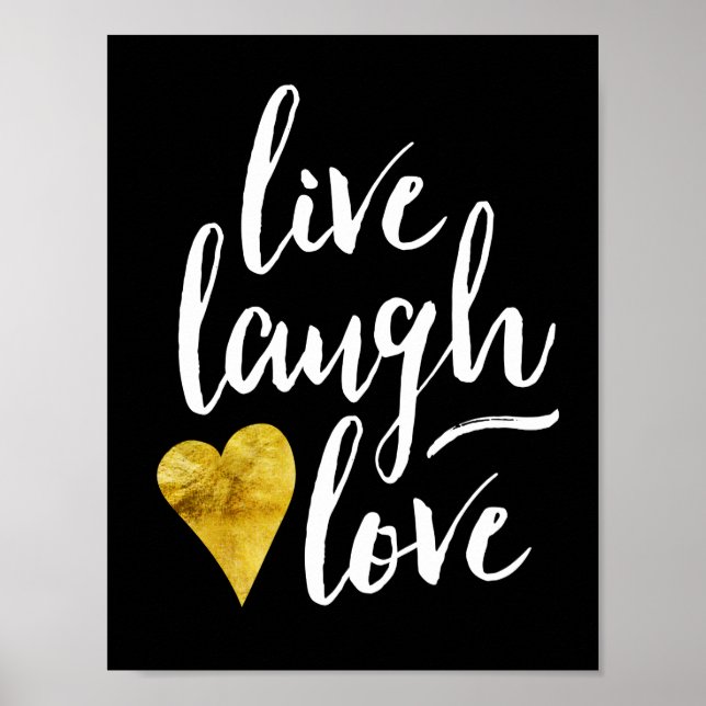 Poster Live moderne, rire, Love Print (8,5x11) (Devant)