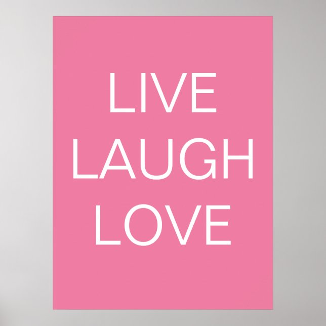 Poster live - rire - love art print (Devant)