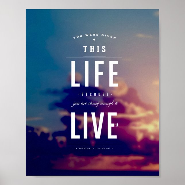 Poster Live This Life - 8"x10" Art Print (Devant)