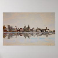Poster Liverpool Skyline