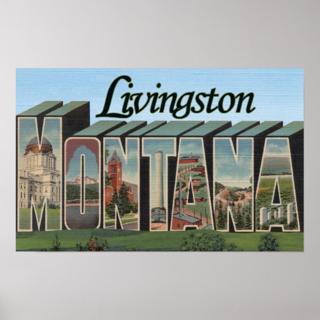 Poster Livingston, Montana (Devant)