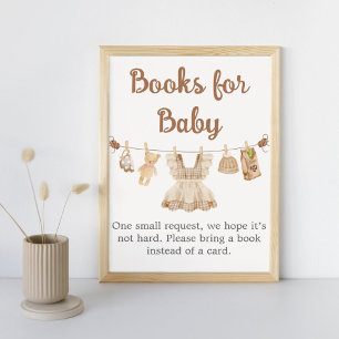 Poster Livraison de Café Fête Prénatale Livres pour Bébé