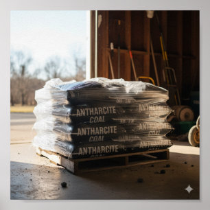Poster Livraison de charbon anthracite