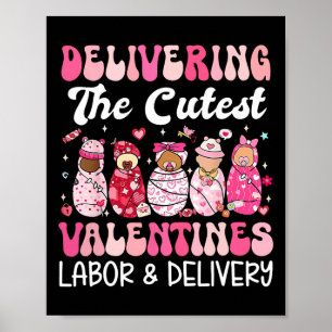 Poster Livraison de la Saint-Valentin la plus mignonne tr