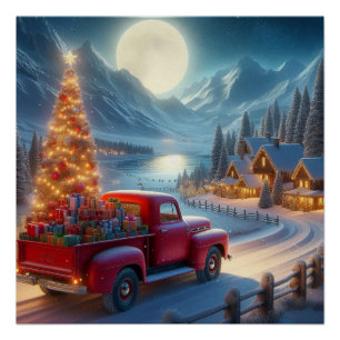 Poster Livraison de Noël magique