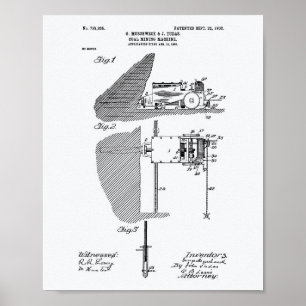 Poster Livre blanc d'art de brevet de la machine
