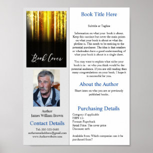 Poster Livre d'auteur Une feuille Vente promotionnelle
