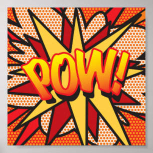 Poster Livre de BD Pop Art POW