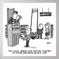 Livre de bibliothèque en retard. Pénalité sévère p