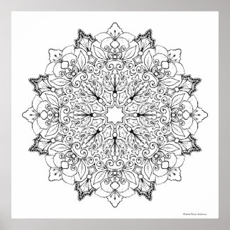 Poster Livre de coloriage Mandala 1-63