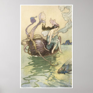 Poster Livre de poésie fée, Nautilus est mon bateau