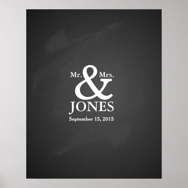 Poster Livre de signature des invités mariages alternatif (Devant)