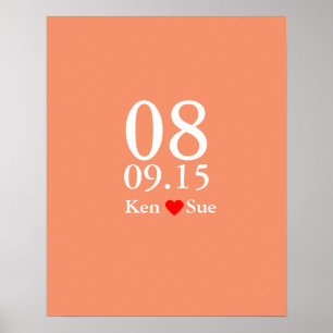 Poster Livre de signature mariage alternatif grand date