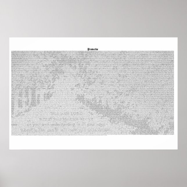 Poster Livre des proverbes (texte complet du KJV) (Devant)