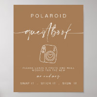 Livre d'hôtes Polaroid | Panneau Mariage minimal