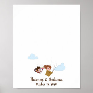 Poster Livre d'invité Mariage Fingerprint