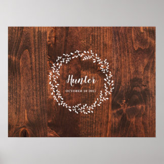 Poster Livre d'invités Wreath Alternative Print
