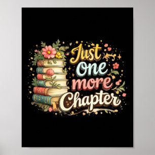 Poster Livre lecture juste un chapitre de plus enseignant