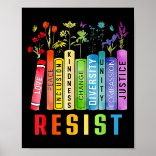 Poster Livre sur l'égalité des droits Fleur Trump Droits 