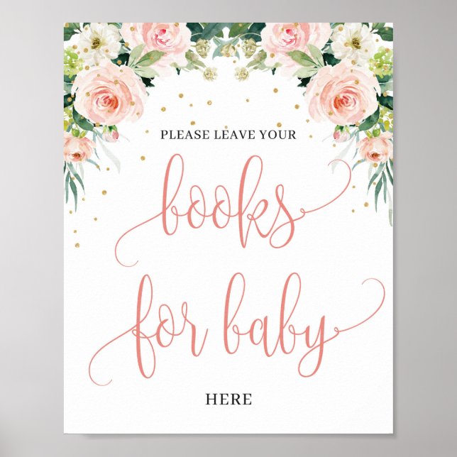 Poster Livre vert rose rousse pour bébé (Devant)