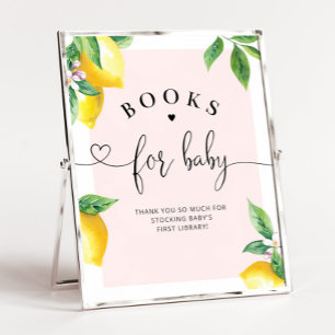 Poster Livres Citron rose pour bébé