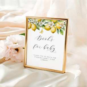 Poster Livres de bébé pour Baby Shower sur le thème Citro