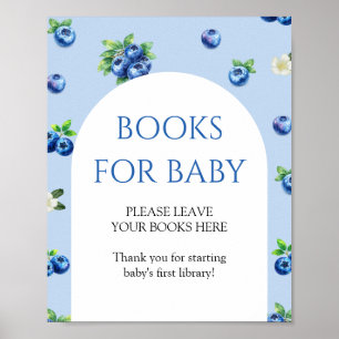 Poster Livres de douche pour bébé Blueberry