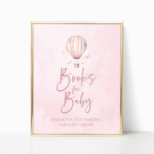 Poster Livres de douche pour bébé montgolfière pour bébé