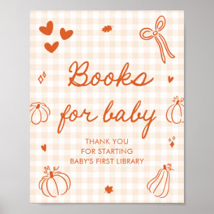 Poster Livres de Fête de Bébé Un Petit Citrouille pour Je