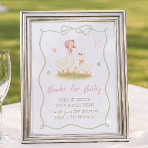 Poster Livres de fête prénatale pour bébé Pingouin Silly
