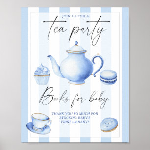 Poster Livres de fête prénatale Tea Party Boy pour bébé