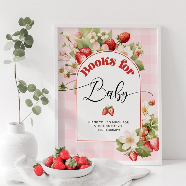 Poster Livres de fraises pour bébé. Livres Berry pour béb (Créateur téléchargé)