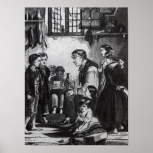 Poster Livres de John enseignant des enfants dans sa