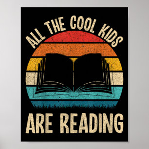 Poster Livres de lecture amusants Bibliothèque de livres